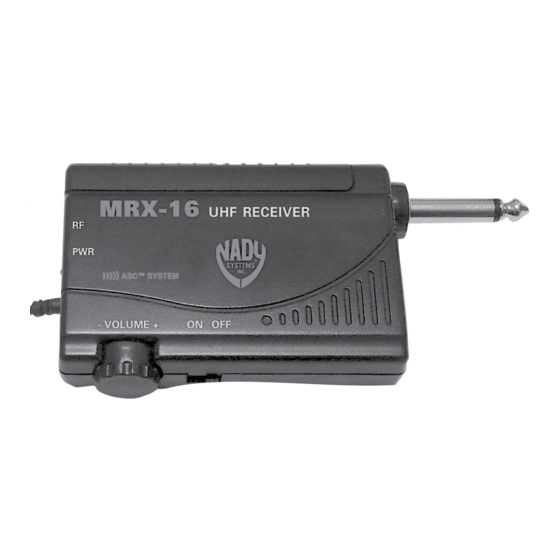 Nady Systems MRX-16 Owner's Manual