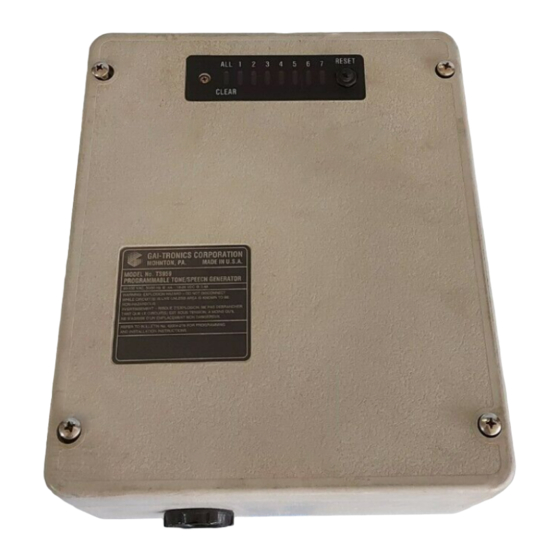 GAI-Tronics TS959 Manuals