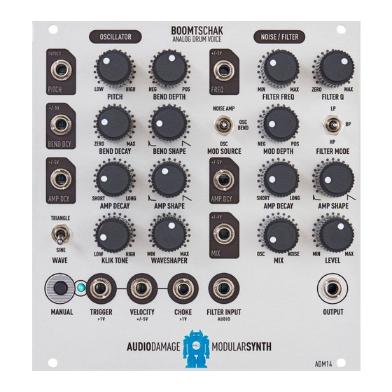 AUDIO DAMAGE BOOMTSCHAK USER MANUAL Pdf Download ManualsLib