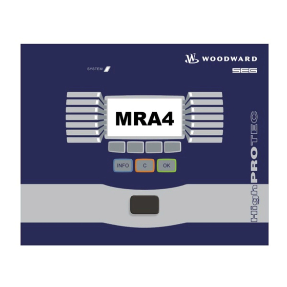 WOODWARD SEG HIGHPROTEC MRA4 DEVICE MANUAL Pdf Download ManualsLib