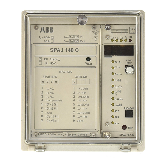 ABB SPAJ 140 C USER MANUAL AND TECHNICAL DESCRIPTION Pdf Download