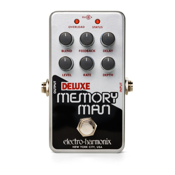 EHX DELUXE MEMORY MAN MANUAL Pdf Download ManualsLib