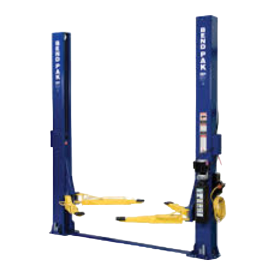 BendPak XPR-9F Manual