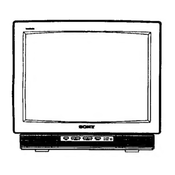 Sony TRINITRON KV-19TS10 Service Manual