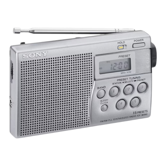 Sony ICF-M260 Operating Instructions