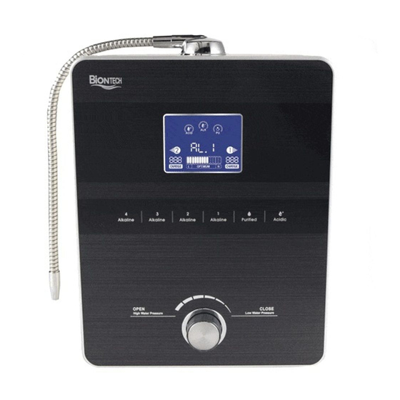 User Manuals: Biontech BTM-303D Alkaline Water Ionizer