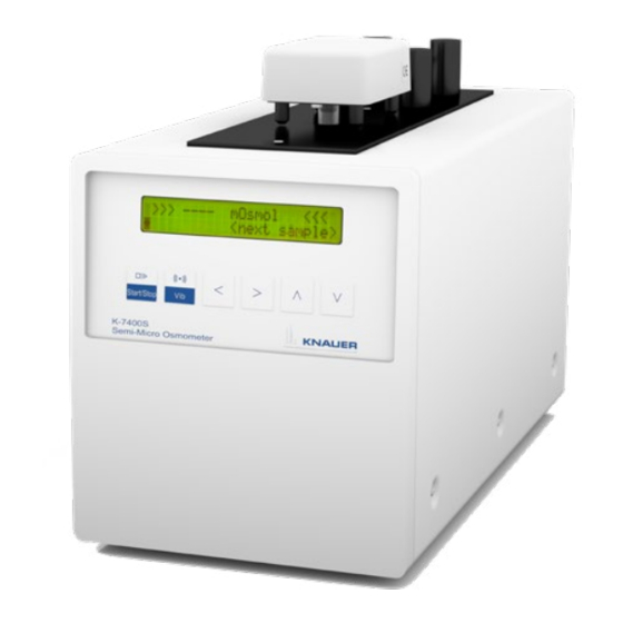 KNAUER K7400S INSTRUCTIONS MANUAL Pdf Download ManualsLib