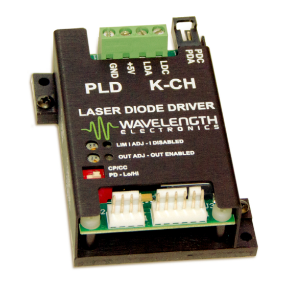 WAVELENGTH ELECTRONICS PLD K-CH SERIES DATASHEET AND OPERATING MANUAL ...