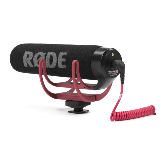 Rode Microphones Videomic Go Troubleshooting Pdf Download Manualslib