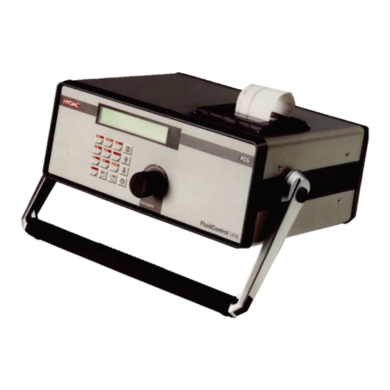 HYDAC FILTER SYSTEMS FLUIDCONTROL FCU 8111 OPERATING AND MAINTENANCE INSTRUCTIONS MANUAL Pdf