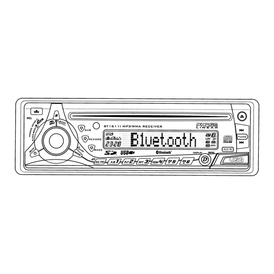 Phase Linear BT1611i Owner's Manual