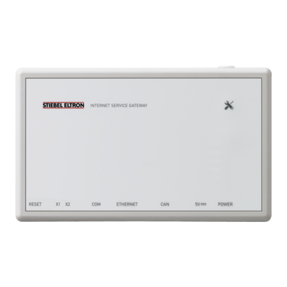 STIEBEL ELTRON ISG Quick Start Manual