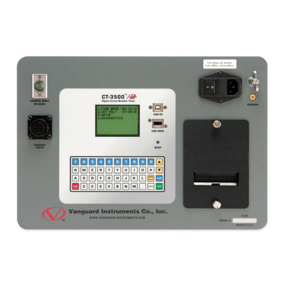 VANGUARD INSTRUMENTS CT3500 S2 USER MANUAL Pdf Download ManualsLib