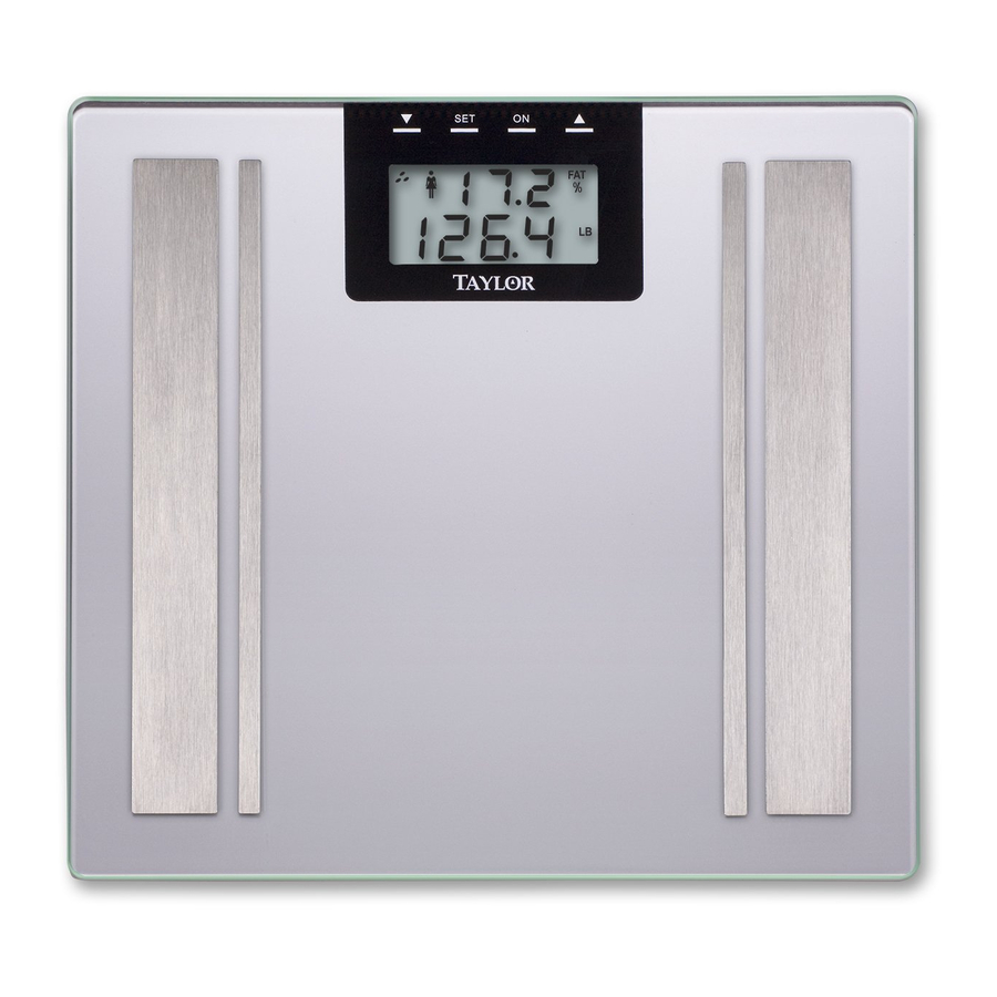 how to reset taylor bathroom scale