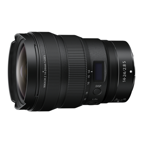 Nikon NIKKOR Z 14-24mm f/2.8 S User Manual