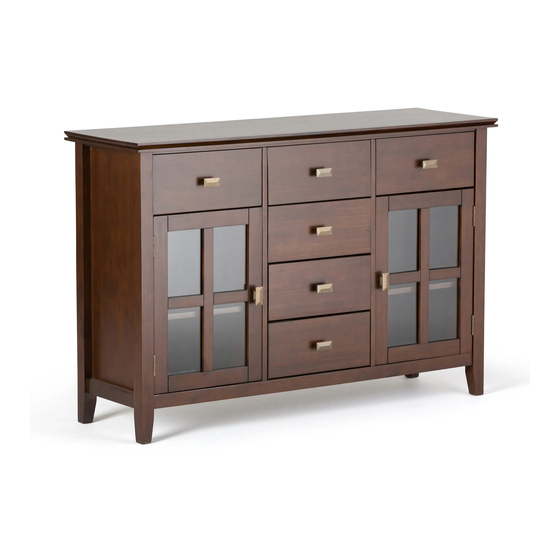 SIMPLIHOME Artisan AXCRART11-RUS Buffet Manuals