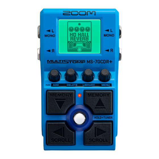 Zoom MS-70CDR+ Manual