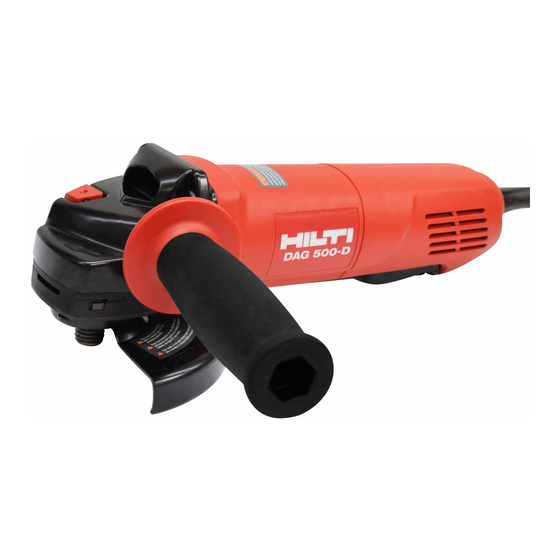 Hilti DAG 500-D Operating	 Instruction