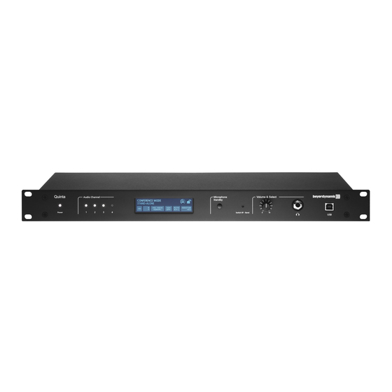 Beyerdynamic QUINTA Quick Start Manual