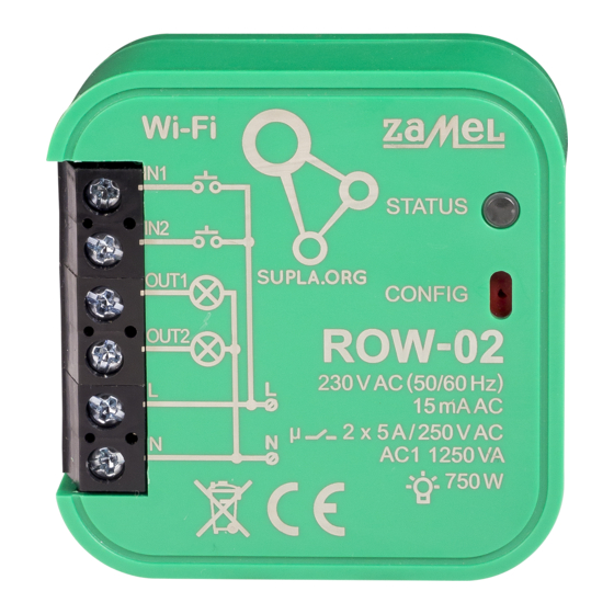 ZAMEL WI-FI SUPLA ROW-02 QUICK MANUAL Pdf Download | ManualsLib