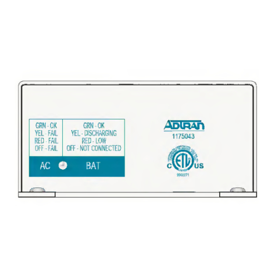 ADTRAN 1175043 Installation And Maintenance Manual