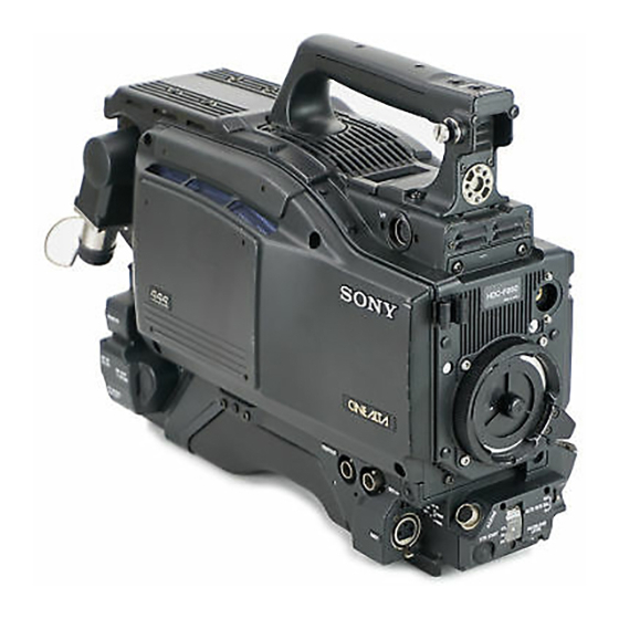 Sony HDC-F950 Installation And Maintenance Manual