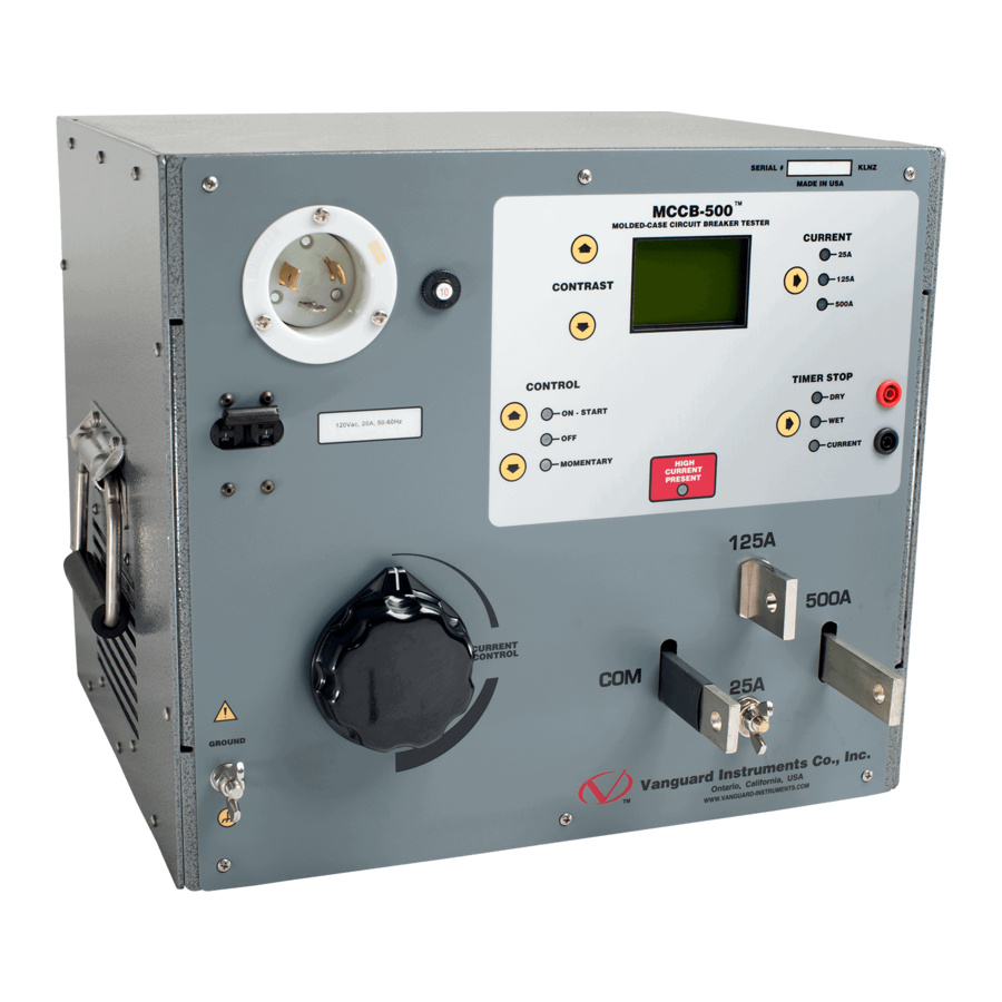 VANGUARD INSTRUMENTS MCCB500 USER MANUAL Pdf Download ManuaLib