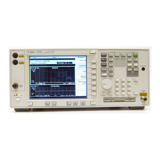 AGILENT TECHNOLOGIES E4406A VSA SERIES INSTALLATION NOTE Pdf Download ...