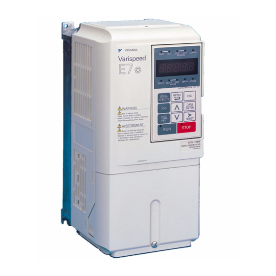 YASKAWA VARISPEED E7 INSTRUCTION MANUAL AND PARAMETER DESCRIPTION Pdf