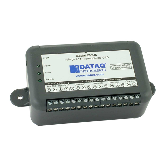 DATAQ DI245 USER MANUAL Pdf Download ManualsLib
