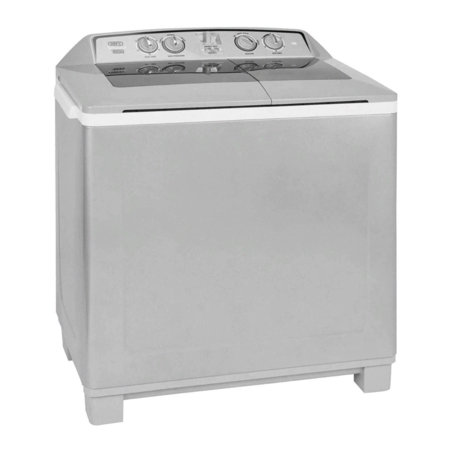 defy twin tub washing machine not draining