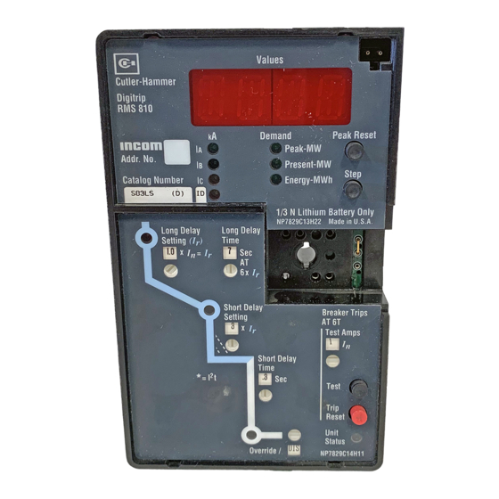 Eaton Digitrip RMS 810 Instructions Manual