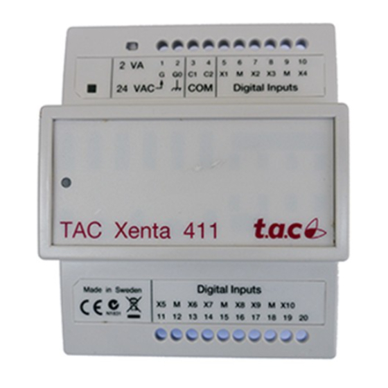 TAC Xenta 400 Series Manuals