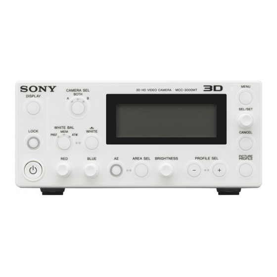 Sony MCC-3000MT Service Manual