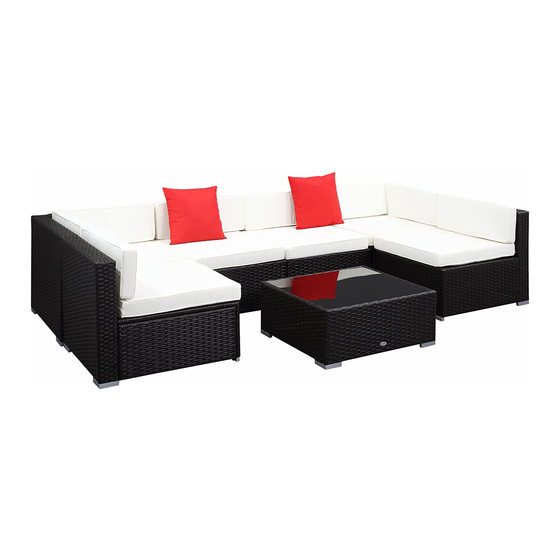 outsunny 7 piece sectional instructions