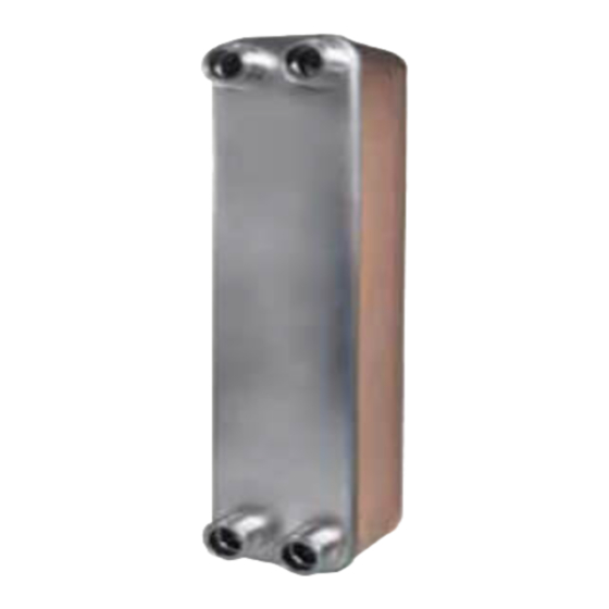 CIPRIANI BRAZED PLATE HEAT EXCHANGERS Mounting And Operation Manual