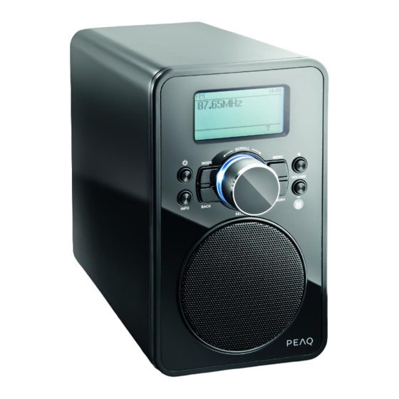 Peaq PDR210 Quick Start Manual
