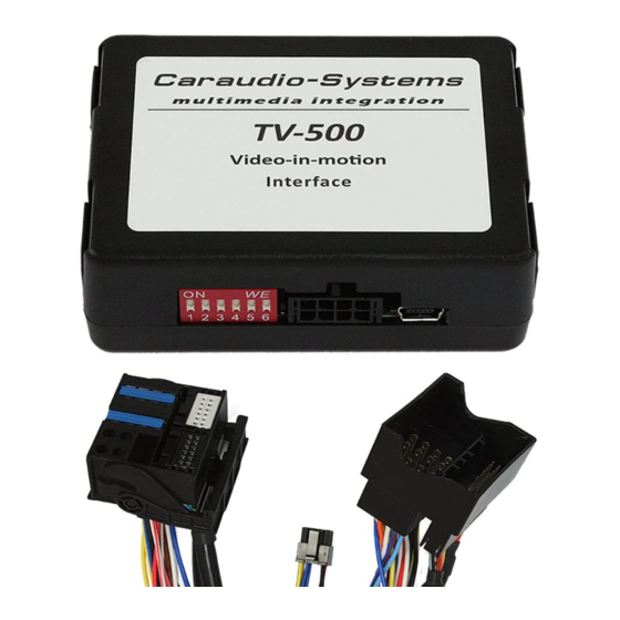 Caraudio-Systems TV-Free TF-NTG5 Quick Start Manual