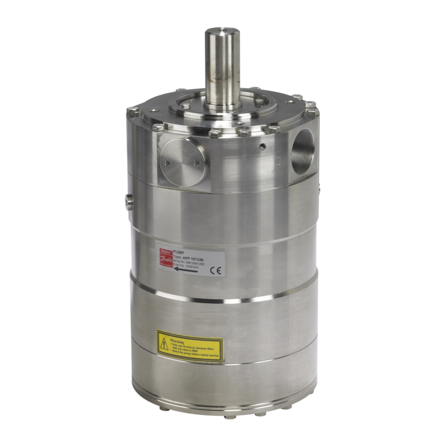 Danfoss APP Series Installation, Operation And Maintenance Manual