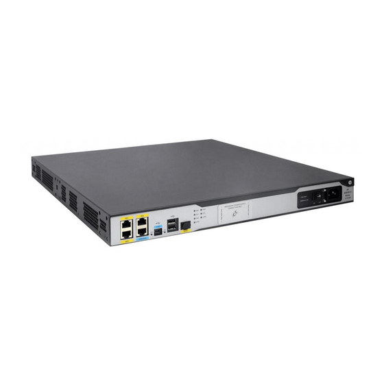 HPE FlexNetwork MSR3012 Manuals