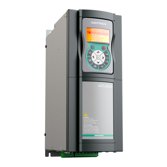 gefran ADV200 Quick Start Up Manual