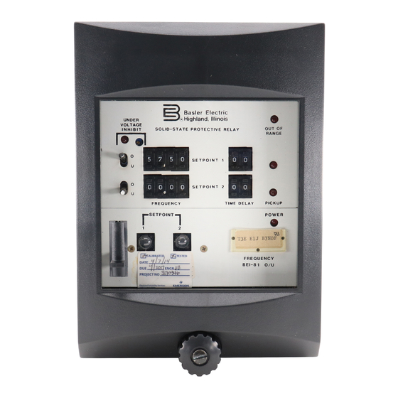 Basler BE1-81O/U Instruction Manual
