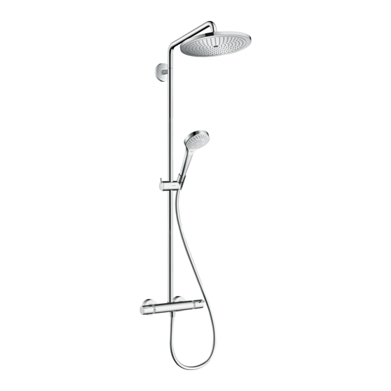 Hans Grohe Croma Select S 280 1jet Showerpipe 26890 Series Manuals