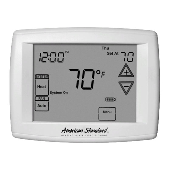 American Standard ACONT302 Installation And User Manual