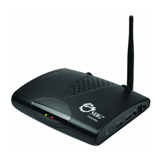 User Manuals: SIIG CE-H21U11-S1 HDMI Wireless Extender