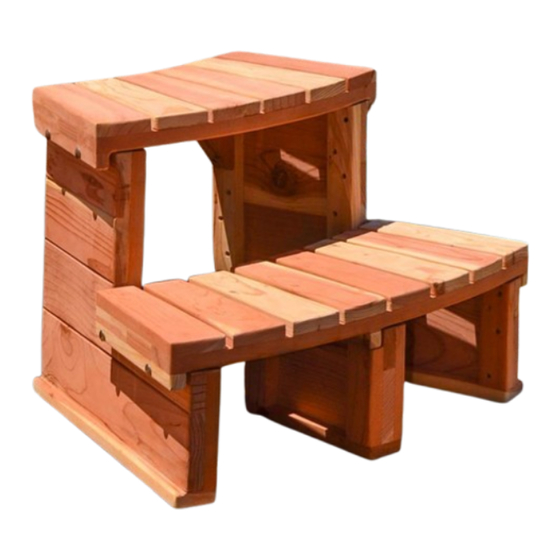 Forever Redwood CIRCULAR WOODEN SPA STEP Assembly Instructions Manual