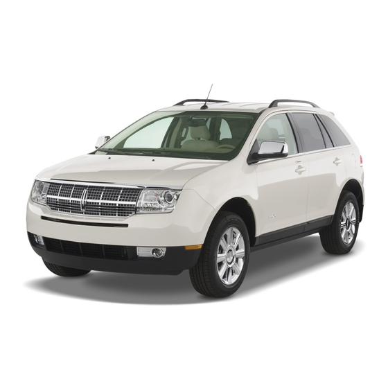 Lincoln 2008 MKX Quick Reference Manual