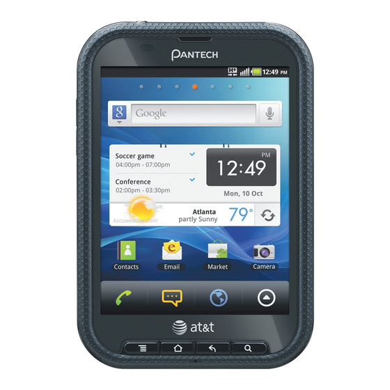 Pantech Pocket Guías Del Usuario Manual