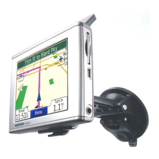 Garmin NUVI 350 Quick Reference Manual