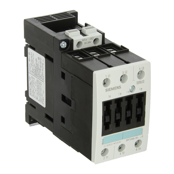 Siemens SIRIUS Contactor S2 Operating Instructions